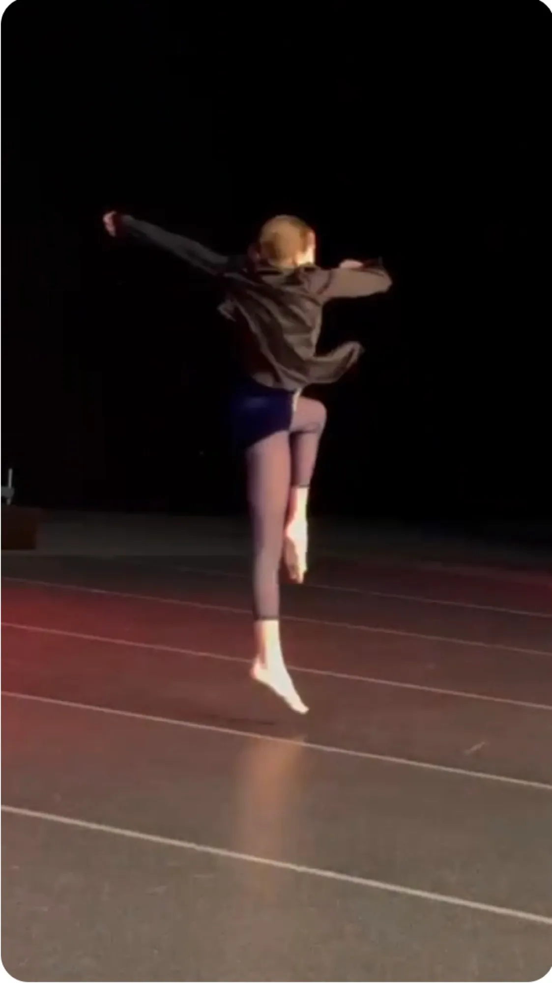 Dancer performing on stage